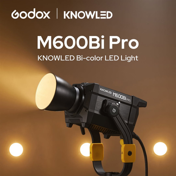 Godox M600Bi Pro KNOWLED 650W Bi-Color LED Light 2800K-6500K (IP54 Weather-Resistant)
