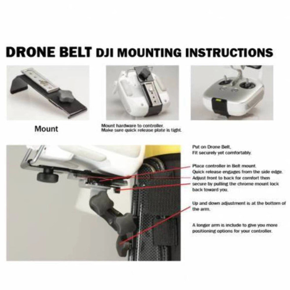 Hoodman HDBDJI  Harness Waist Belt for DJI Drone Controller