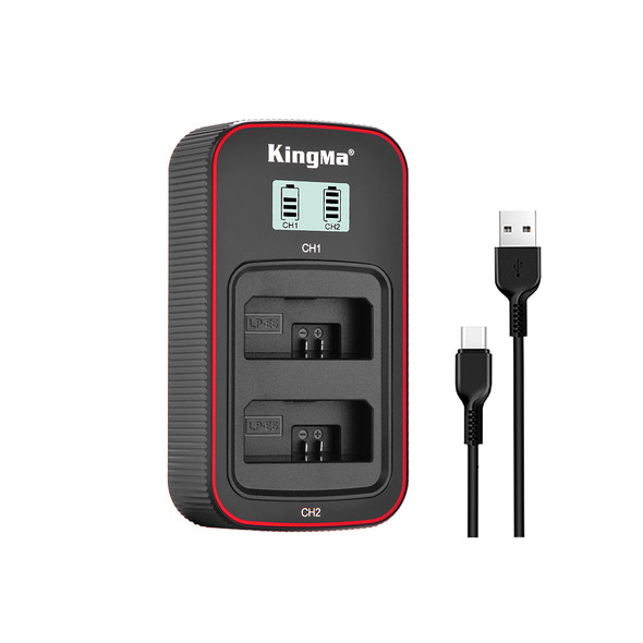 Kingma BM058-LPE5 LCD USB Dual Battery Charger for Canon LP-E5