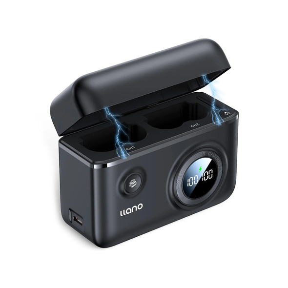  Llano W235 Dual-slot 18W PD Fast Camera Battery Charger for Fujifilm NP-W235