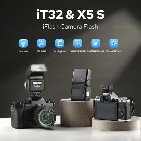 Godox iT32+X5 S TTL iFlash Touchscreen Camera Flash with Trigger Kit for Sony