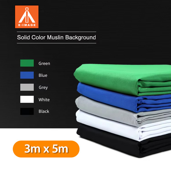 E-image 3m x 5m Washable Background Muslin Cloth 