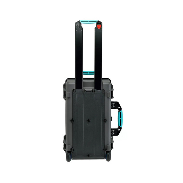  HPRC 2500W Wheeled Hard Case with Cubed Foam & Turquoise Handle (Grey)