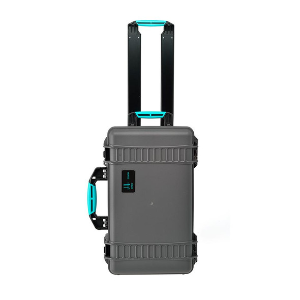  HPRC 2550W Wheeled Hard Case with Cubed Foam & Turquoise Handle (Grey)