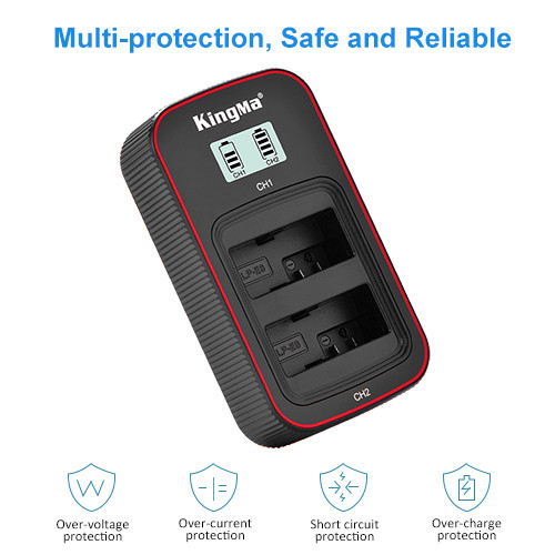 Kingma BM058-LPE8 LCD USB Dual Battery Charger for Canon LP-E8