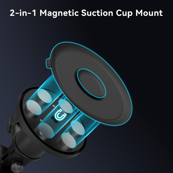 Smallrig 4347 Magnetic Suction Cup Mounting Support for Action Camera / Smartphone 