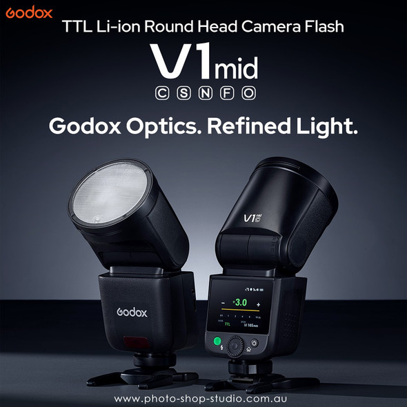 Godox V1 mid N 55Ws TTL Li-ion Touchscreen Round Head Speedlight Flash for Nikon