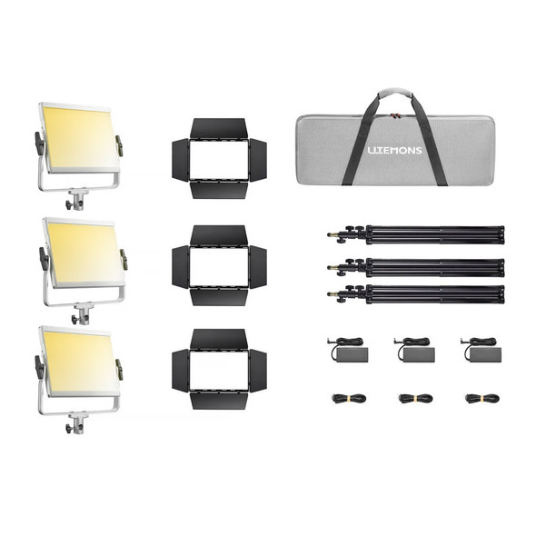 Godox LP400Bi-K3 Litemons 36W Bi-Color LED Light Panel (3-Light Kit)