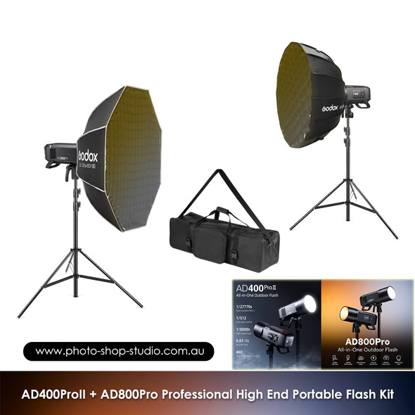 Godox AD400ProII + AD800Pro Professional High End Portable Flash Kit 