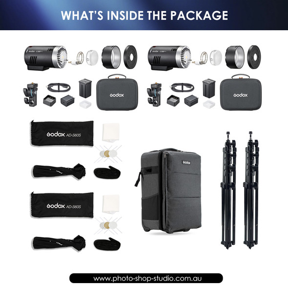 Godox 2x AD300ProII Two Portable Flash Kit