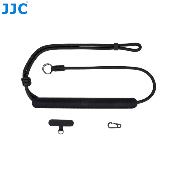  JJC APC-B High-density Braided Cord Neck Strap with Phone Patch for Action Camera (Black)