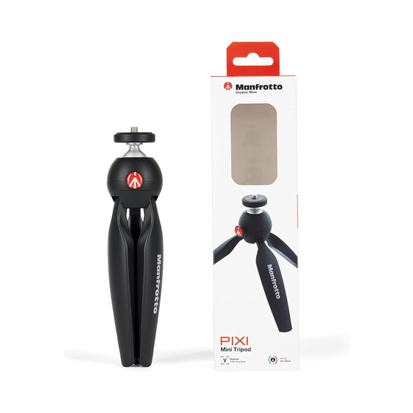 Manfrotto MTPIXIMII-B PIXI Mini Tripod (Black) 