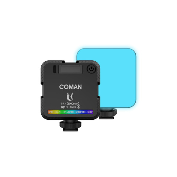 Coman S73 6W RGB Magnetic 2000mAh Pocket Mini LED Video Fill Light (2500K-9000K)