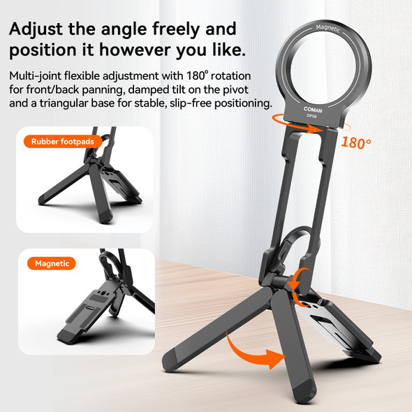 Coman DP58 Magnetic Phone Tripod (Black) 