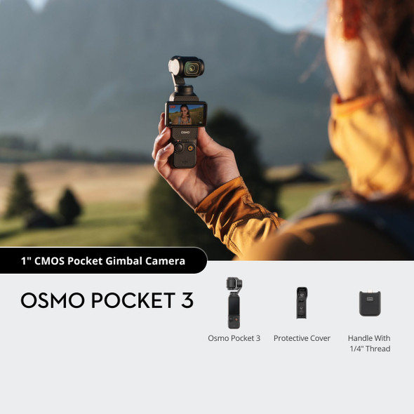 DJI Osmo Pocket 3  1" CMOS 4K 3-Axis Rotatable Touchscreen Gimbal Camera for Moving Moments 