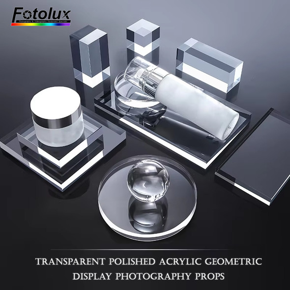  Fotolux Transparent Polished Acrylic Geometric Display Photography Props for Product Photography 