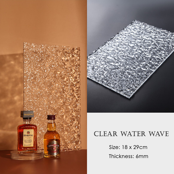  Fotolux Water Effect Textured Acrylic Sheet for Product Photography (18x29cm)
