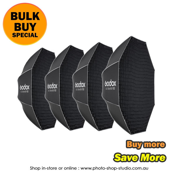 Godox 4x UL-Octa BOX-150 (150cm) Umbrella Quick Release Octagonal Softbox with Grid (Bowens Mount)- Bulk Buy ($129.50 each)