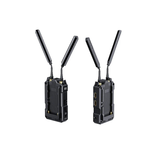 Feelworld WT1H 4K 1000ft (300m) Wireless Video Transmission System Dual HDMI Full Duplex (1 TX + 1 RX) for Live Streaming & Filming