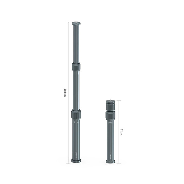 Leaplight LYL3  50.5cm Aluminum Alloy 3-section Extension Rod for LYZ2 Tripod Base Leg (Grey)