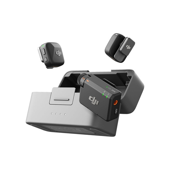 DJI Mic Mini 2 (2 TX + 1 RX + Charging Case) 2-Person Ultralight Wireless Microphone System for Camera & Smartphone 