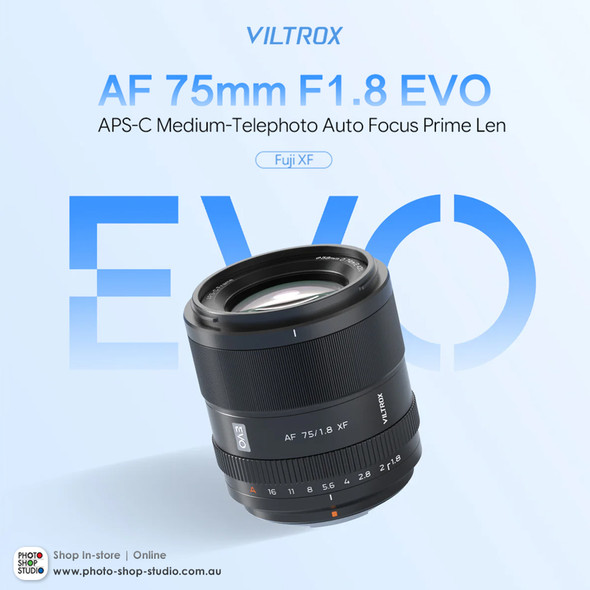  Viltrox AF 75mm F1.8 XF EVO APS-C Portrait Prime Lens for Fujifilm X-Mount