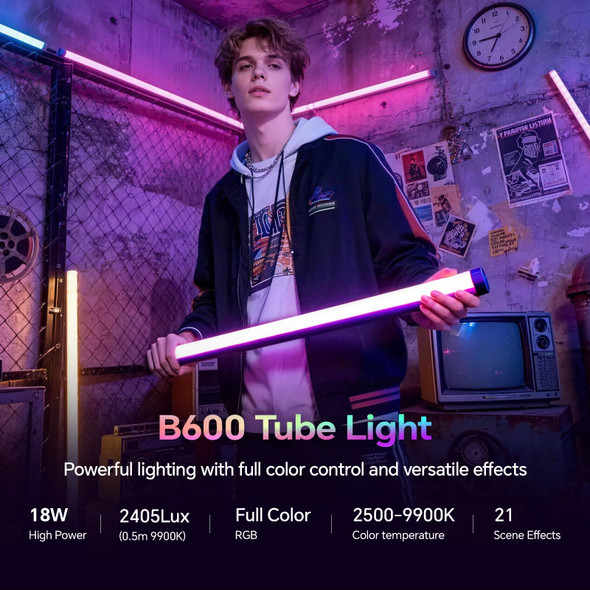 PHOTOOLEX B600  60cm RGB Full Colour LED Tube Light 