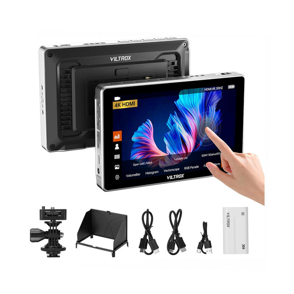 Viltrox DC-L1  7" 600Nits  4K HDMI 3D LUT Touchscreen Camera Video LCD Monitor with NP-F550 Battery 