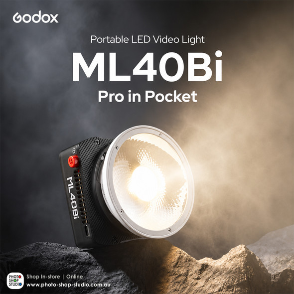  Godox ML40Bi 40W Bi-Color Portable LED Light 2800-6500K (Built-In Battery)