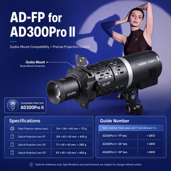 Godox AD-FP-36° Kit Godox Mount Flash Projector with 36° Lens for AD300Pro , AD300Proll 