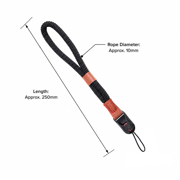 Fotolux WSO-BK Outdoor Camera Wrist Strap with Slide Buckle - Black