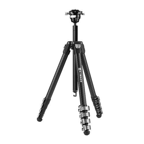 E-Image TC203 Carbon Fibre Travel Tripod with Ball Head, 5kg Payload