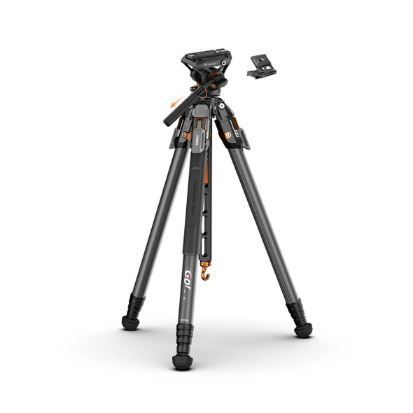 Coman T1+Q6 Snap-Open Quick Release Carbon Fiber Video Tripod Kit