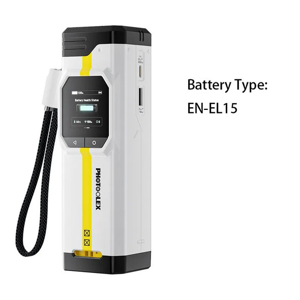 PHOTOOLEX BB Pro Charger & Power Bank for Nikon EN-EL15C