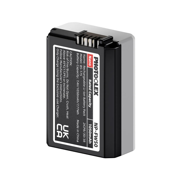 PHOTOOLEX BB Series Nano Sony NP-FW50 – Single Battery