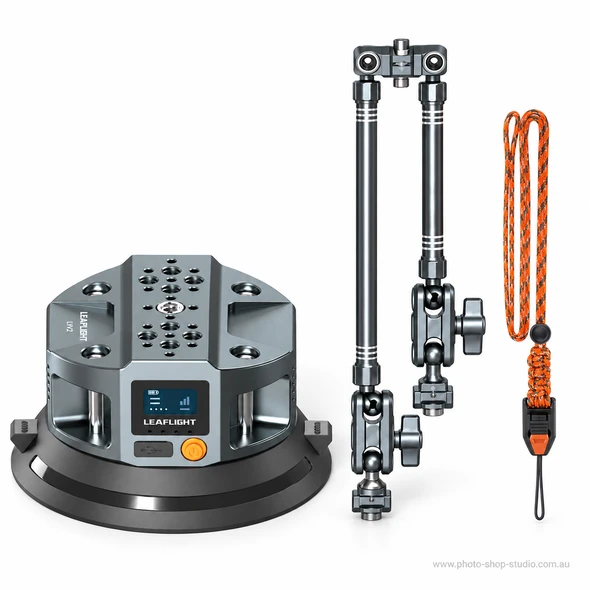 LEAPLIGHT LYV2 complete electric vacuum suction mount kit with magic arm, extension rods and magnetic safety tether