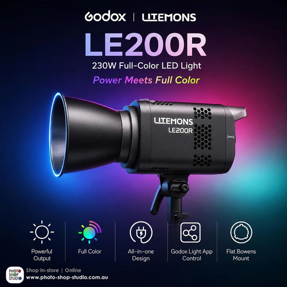 Godox Litemons LE200R 230W RGB COB LED Light - Black 
