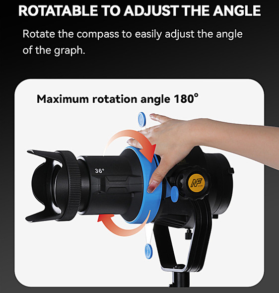 Nicefoto SN-28 Pro-Grade Projection Attachment with 36° Lens Kit for LED Light (Bowens)