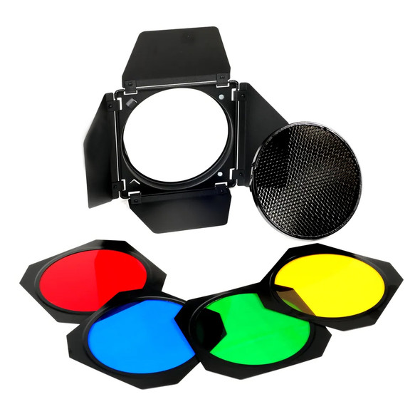 Godox BD-04 Barn Door Colour Honeycomb Colour Gel Set ø178mm Bowens Type for 7" Reflector