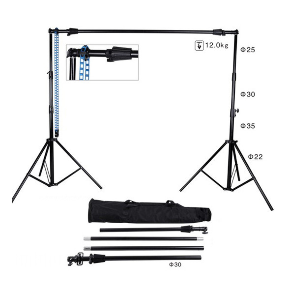 Nicefoto NICS-12 Studio Background Support Kit with manual chain (3.2m wide x 2.6m tall)