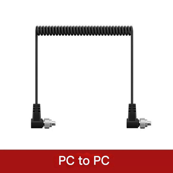 Fotolux PC Sync to PC Sync Cable (Coiled 30cm to 90cm)