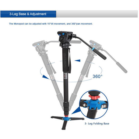 Benro Video Monopod Aluminium Kit A48TDS4