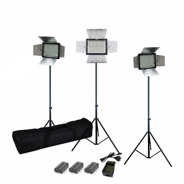 Yongnuo 3x YN-160III 3200-5500K Video LED Lighting Kit