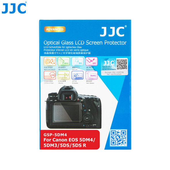 JJC GSP-5DM4 Ultra-Thin Optical Glass LCD Screen Protector for Canon 5DM4 5DM3 5DS 5DSR