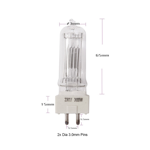Fotolux GX9.5 Bi-Pin Modeling Lamp AC230V 300W 