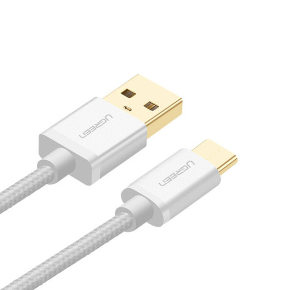UGREEN USB2.0 to Type C Data/ Charging Cable 1m (Silver White)