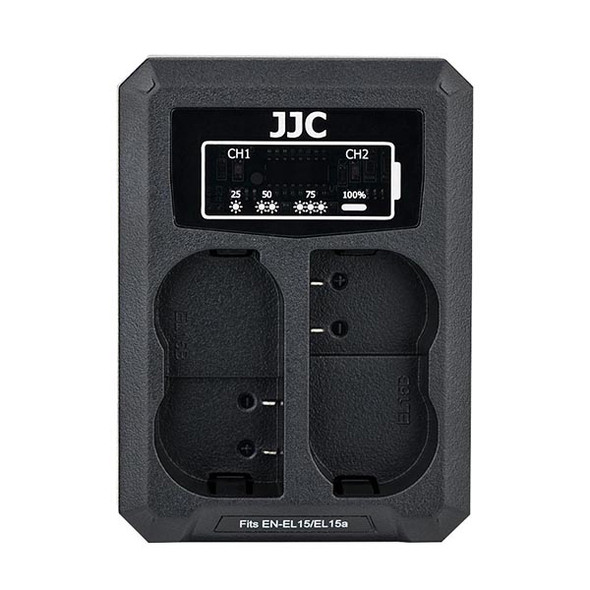JJC DCH-ENEL15 Dual USB Battery Charger for Nikon EN-EL15 , EN-EL15a , EN-EL15b