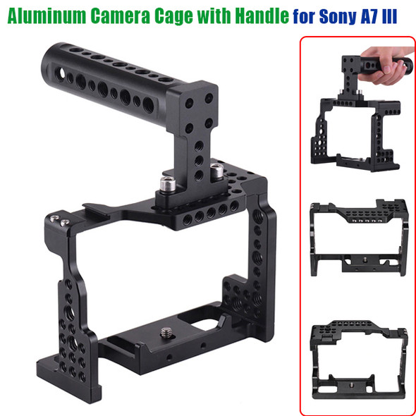 otolux Aluminum Camera Cage with Handle for Sony A7, A7II, A7III , A7SII , A7M3 , A7RII , A7RIII
