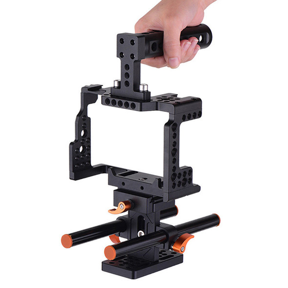 Fotolux Aluminum Camera Cage with Handle & Rails for Sony A7, A7II , A7III, A7SII, A7M3, A7RII, A7RIII