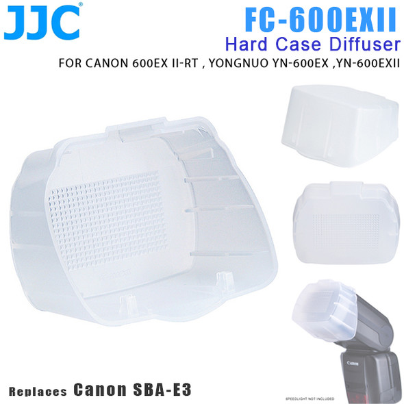 JJC FC-600EXII Hard Case Diffuser for Canon 600EX II-RT, YONGNUO YN-600EX, YN-600EXII (Replaces Canon SBA-E3)